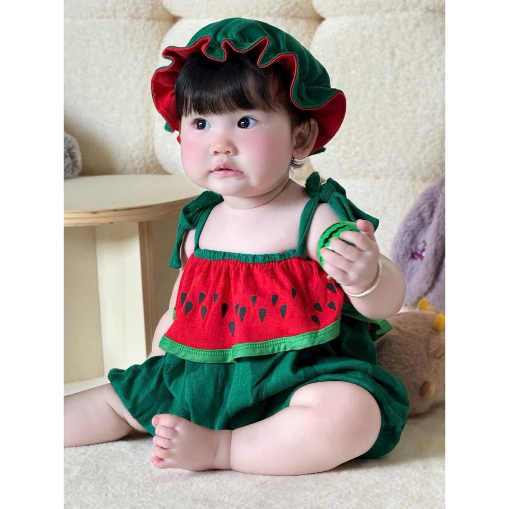 HENA BABY WEAR - แตงโม JUMPER ROMPER เสื้อผ้าเด็ก uah ผลไม้ CHARACTER COSTUME BABY COSTUME BABY เสื้
