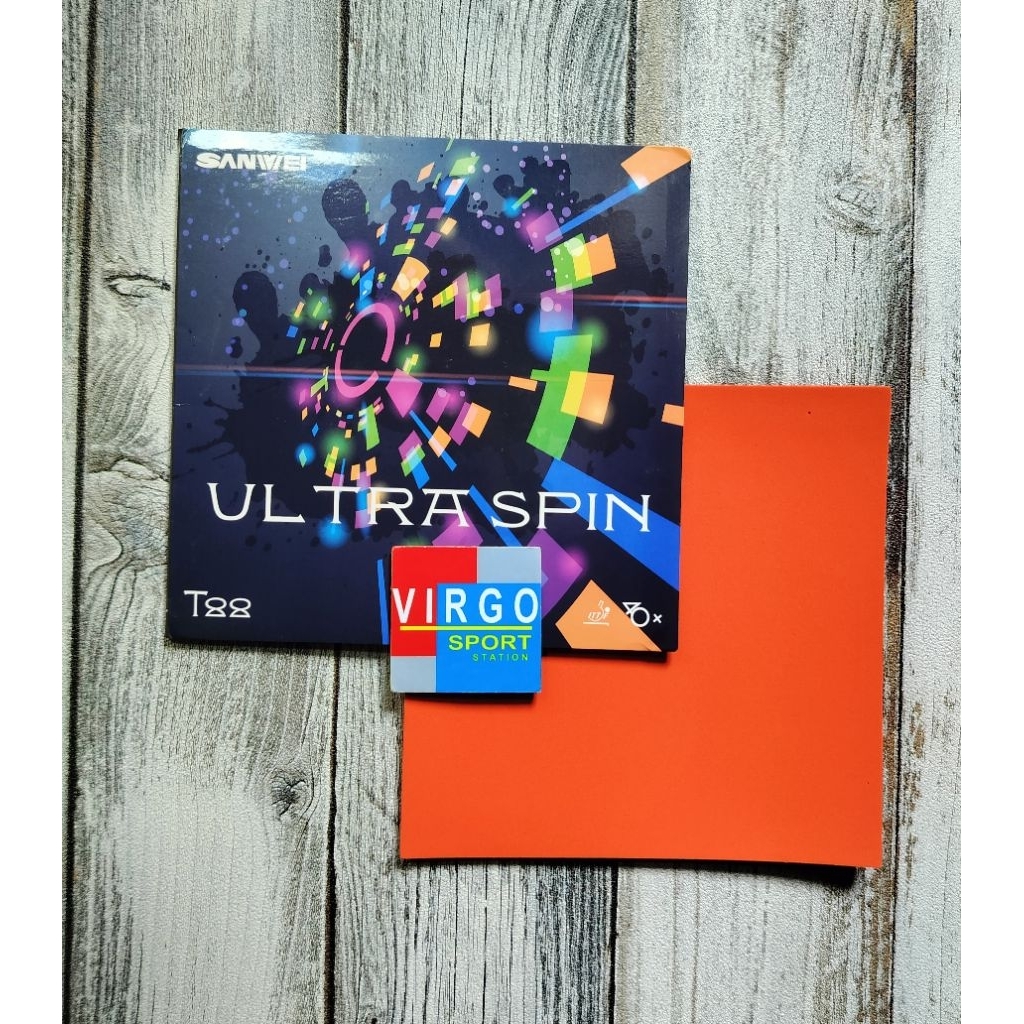 Sanwei ultraspin T88 ฟองน้ําสีส้ม (ไม่มีกล่องปก) ไม้เบสบอลยาง ไม้ปิงปอง