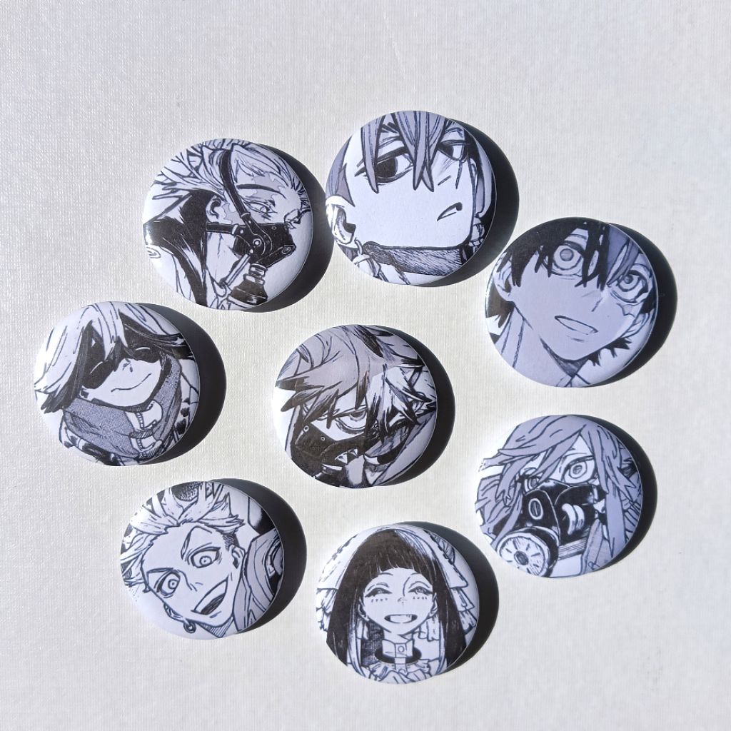 PIN BUTTON ANIME/MANGA GACHIAKUTA|มังงะ มังงะ|สีเต็ม| RUDO, ENJIN, ZAANKA, AMO, ADSY, RIYO, FLO, FUU