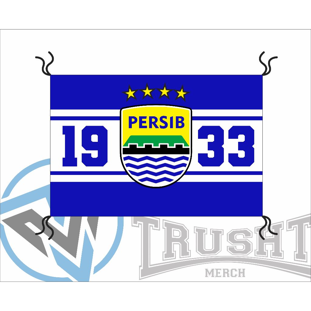 PERSIB BANDUNG FLAG FOOTBALL CLUB SUPPORTER FLAG