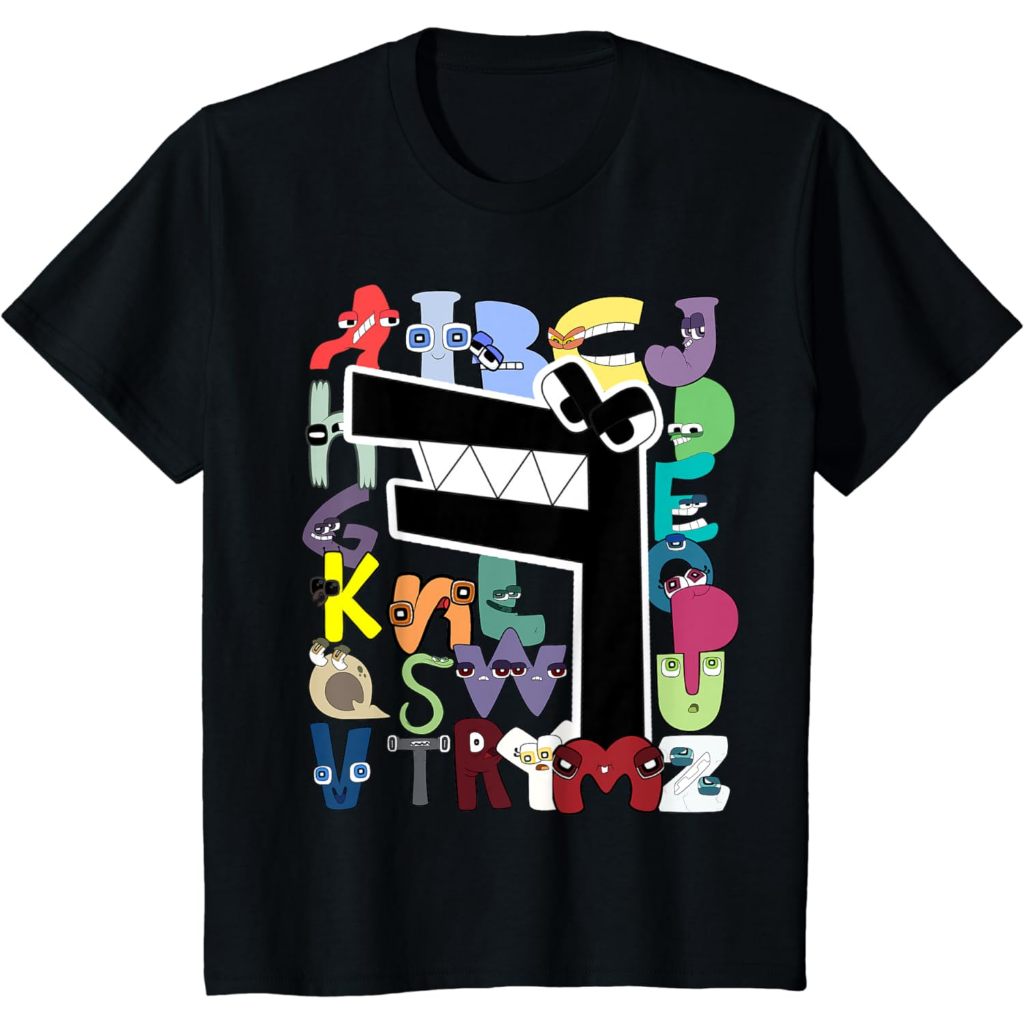 KATUN Alphabet Lore 24s Cotton Kids T-Shirt for Boys - Kids Letter Number T-Shirt