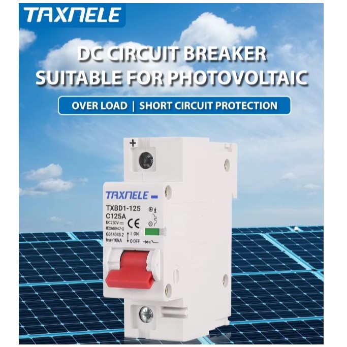 MCB DC 1P TAXNELE 10-125 Ampere DC ความปลอดภัยปัจจุบัน