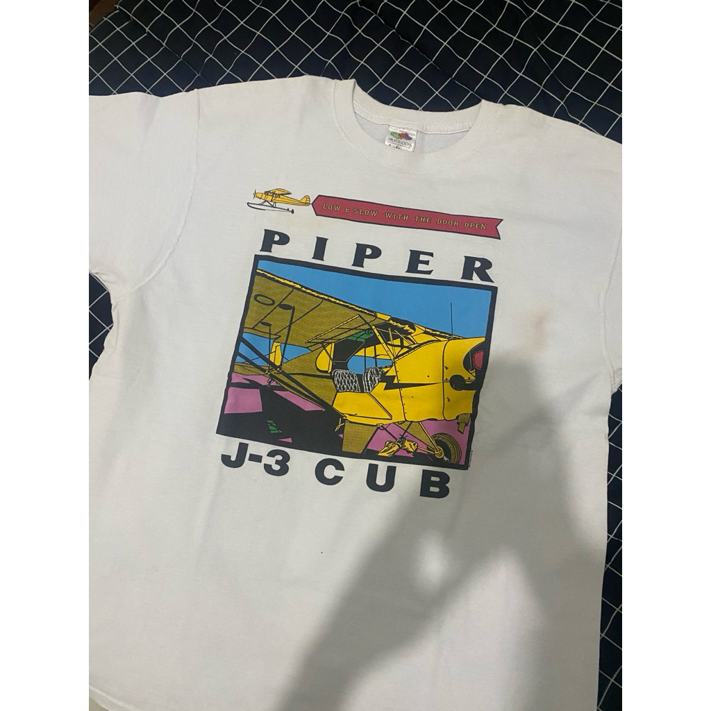 Piper J-3 Cub เสื้อยืดการบินวินเทจ