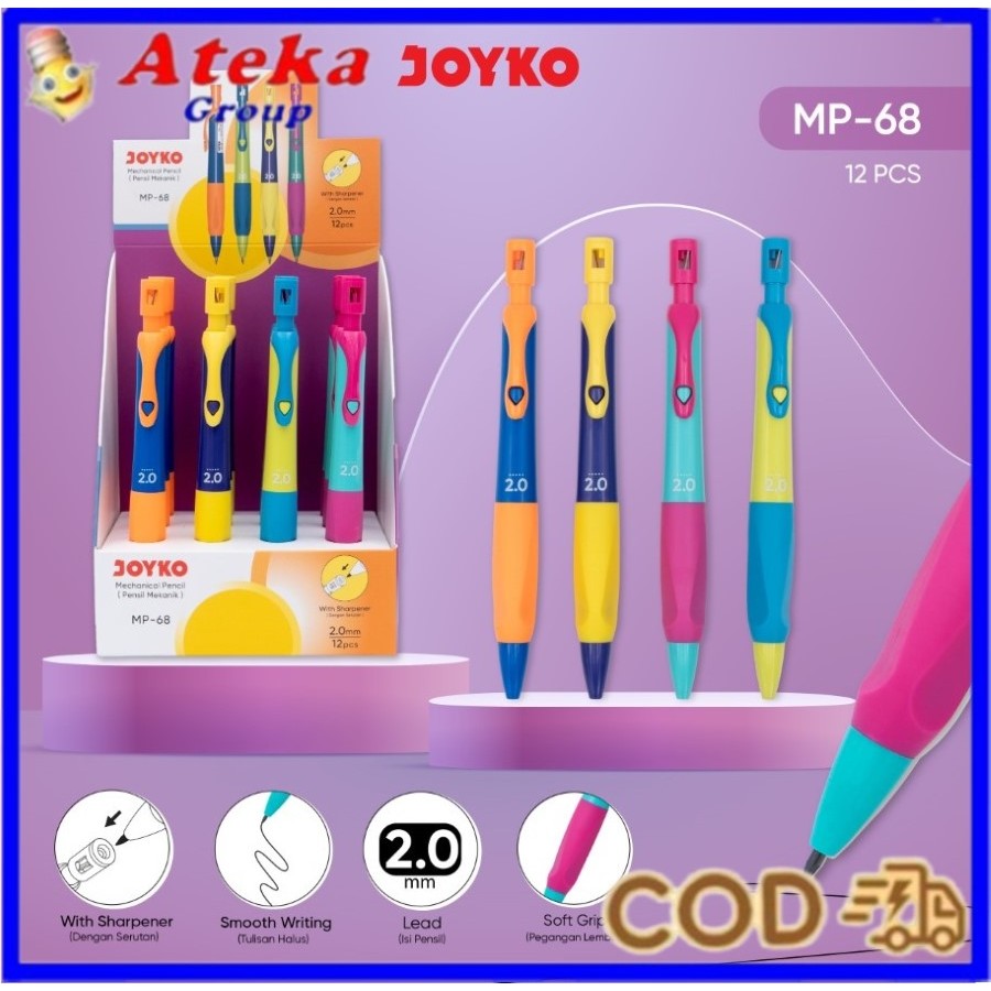 [BOX/12PCS] JOYKO MECHANICAL PENCIL MP-68 2.0MM MECHANICAL PENCIL