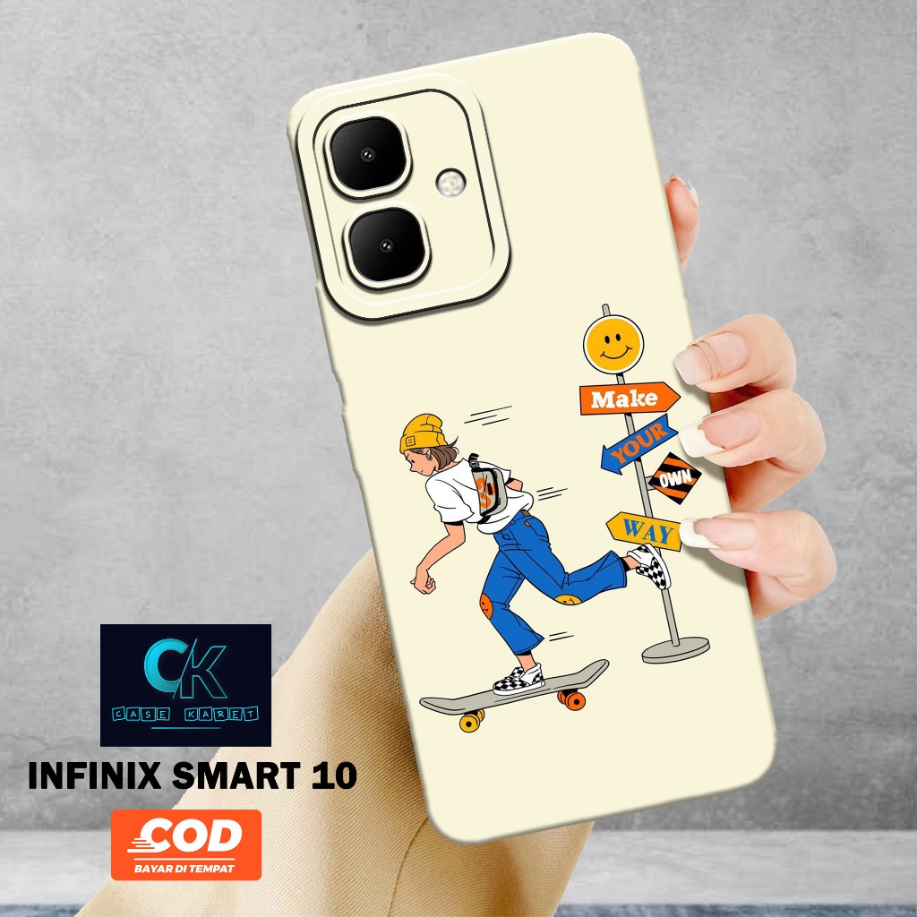 เคส HP ล่าสุด Infinix Smart 10 - เคสแฟชั่น AESTHETIC - เคสยาง - เคสโทรศัพท์ Infinix Smart 10 ล่าสุด 