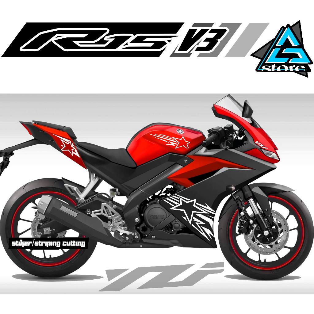 R.03/CUTTING STICKER R15 V3/SRIPING YZF/MOTORCYCLE STICKER/MOTORCYCLE STRIPING/R15 V3 สติ๊กเกอร์ VAR