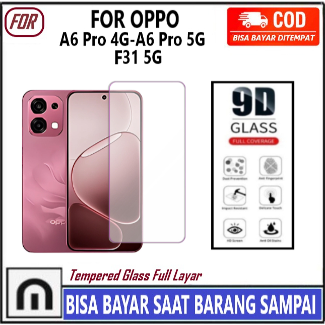 LAYARกระจกนิรภัยOppo A6 Pro 4G A6 Pro 5G F31 5Gคลุมทั้งหมดAnti-Scratch Glassแบบเต็มหน้าจอป้องกันหน้า
