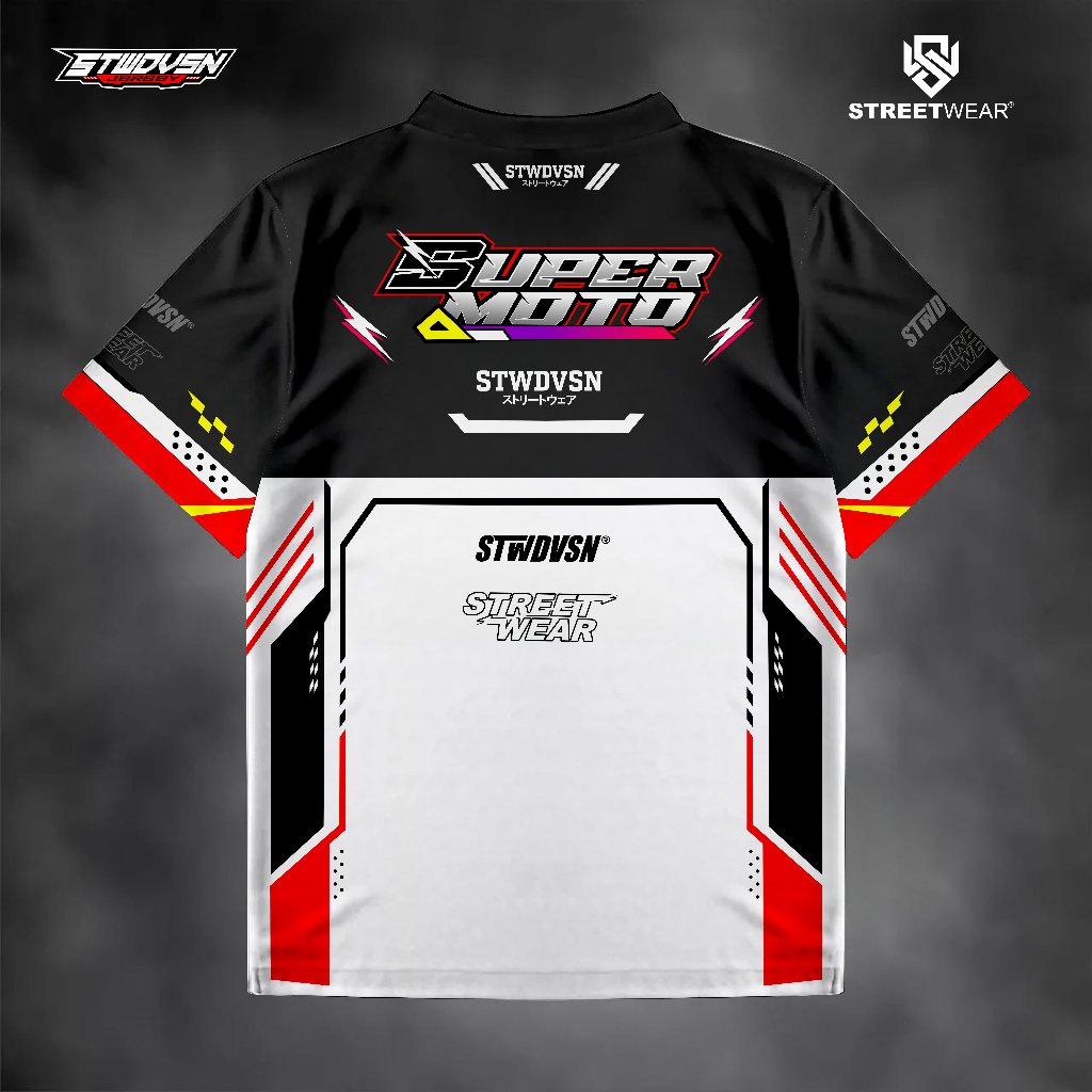 คุณภาพระดับพรีเมียม Racing Supermoto Jersey เสื้อยืด Racing Supermoto/Racing Jersey เสื้อ Supermoto