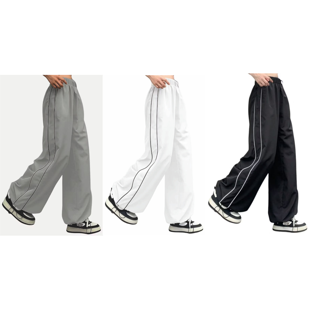 BAGGY TRACK PANTS MICRO MATERIAL BAGGY PANTS FUZIFASHION
