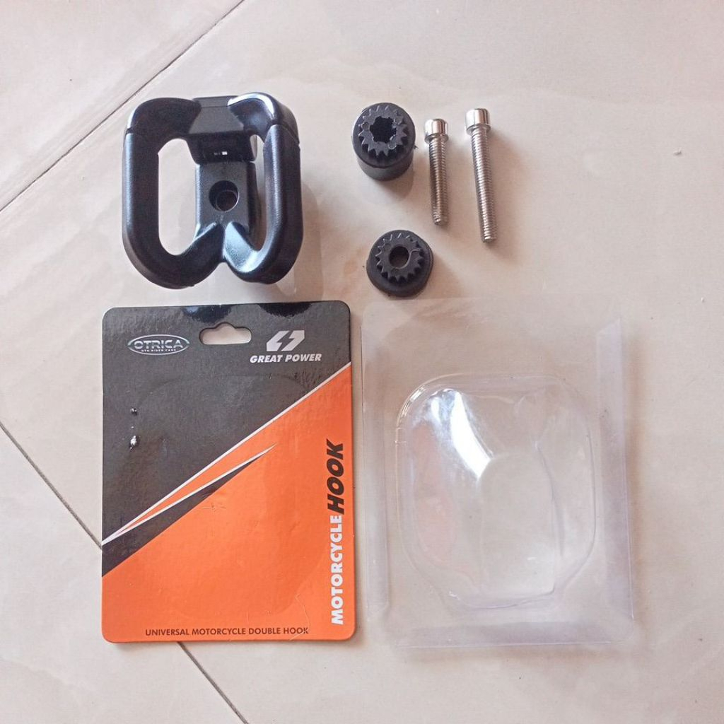 GANTUNGAN Otrica Universal Double Hook อัตโนมัติรถจักรยานยนต์แขวนสองสาขา Vario Beat Scoopy Aerox Mio