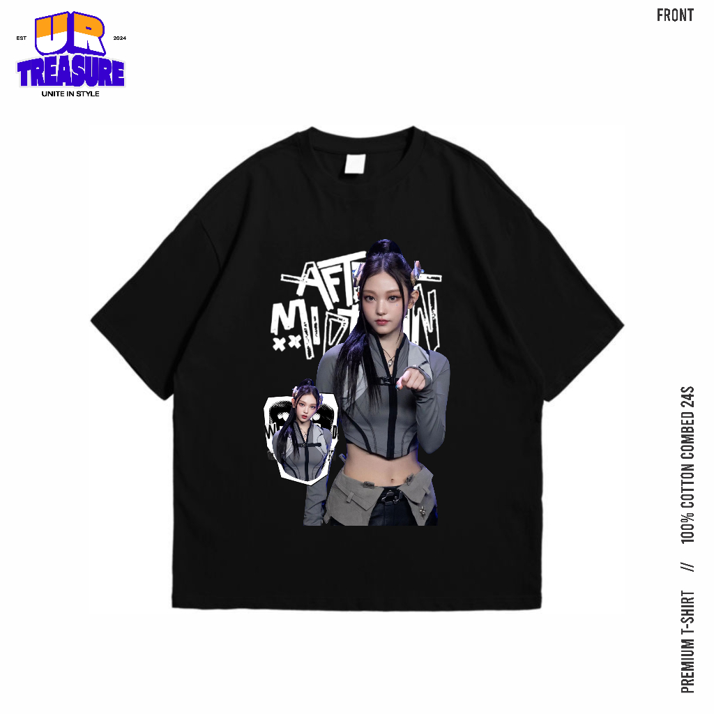 KATUN Haerin Newjeans premium 24s Cotton T-Shirt / Haerin Oversize T-Shirt by UR Treasure