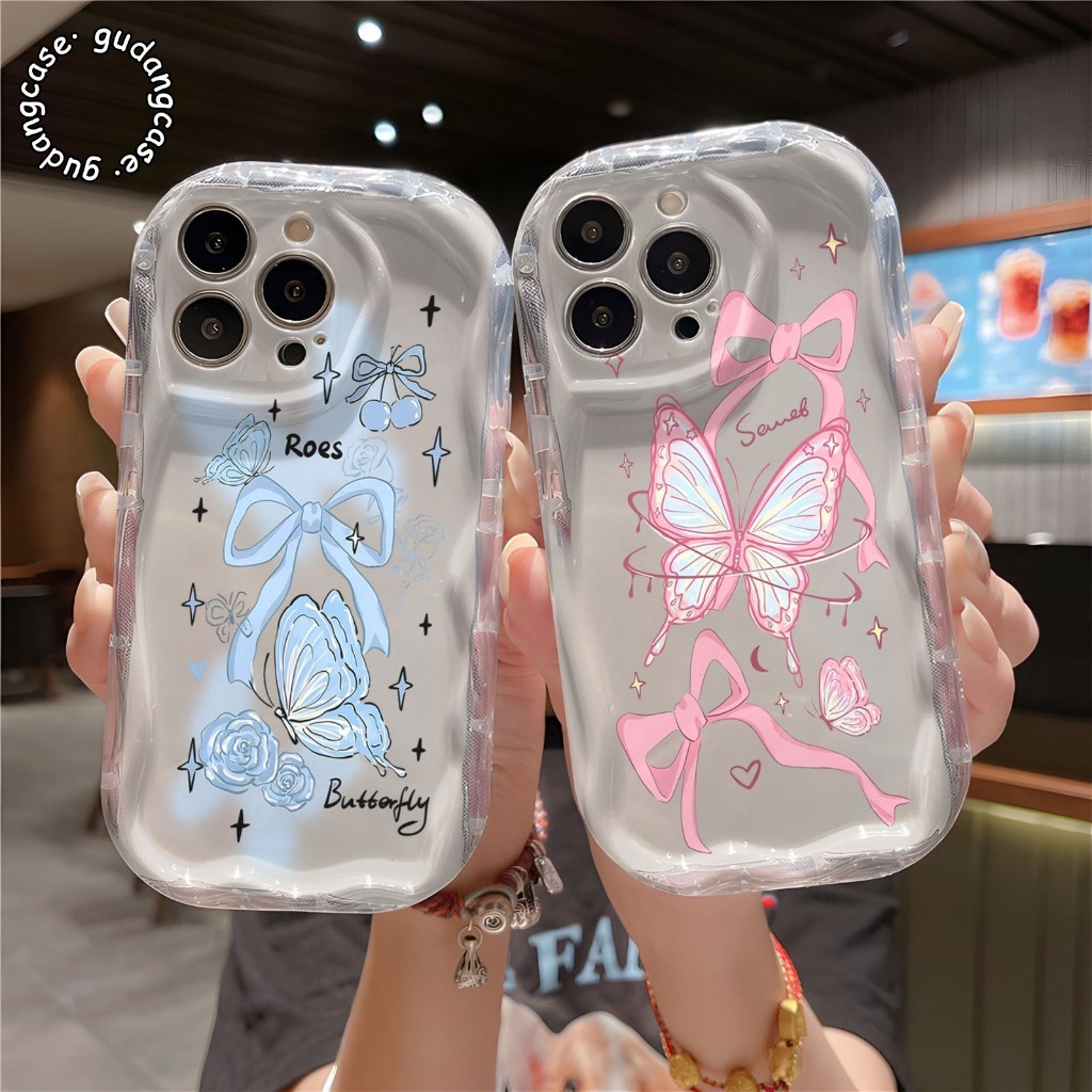 CLEAR CASING MELTING SWEET และน่ารัก BUTTERFLY สําหรับ MI 14 14T PRO SWEET และน่ารัก BUTTERFLY MOTIF