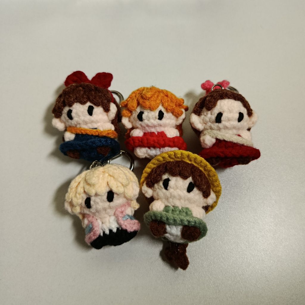 GANTUNGAN Ghibli พวงกุญแจตัวละครภาพยนตร์ | พวงกุญแจตัวละครภาพยนตร์ Ghibli | Amigrumi by Crochetaria