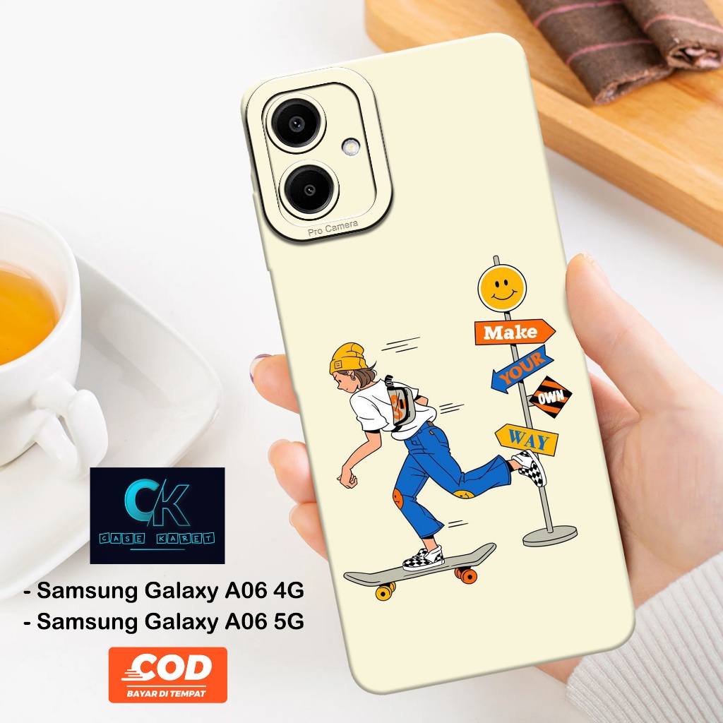 HP เคส Samsung Galaxy A06 4G / A06 5G ล่าสุด - เคสแฟชั่น AESTHETIC - เคสยาง - เคส Samsung A06 4G / A
