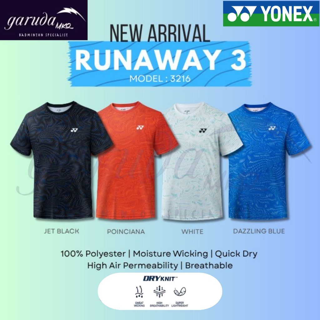 Yonex Casual Shirt RM 3216 Runaway 3 / เสื้อ Yonex RM3216 RW3 collection