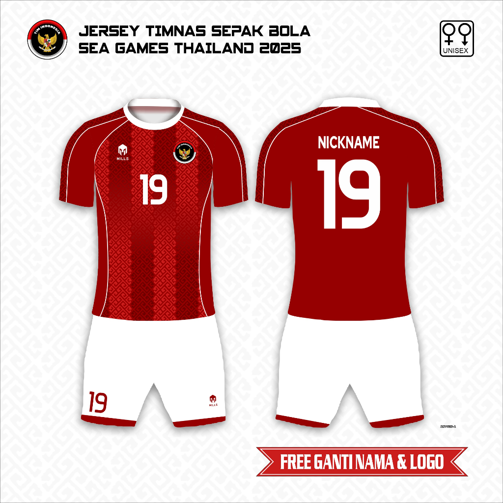 ชุดเสื้อฟุตบอลชาวอินโดนีเซีย Sea Games เสื้อยืด Sea Games thailand 2025