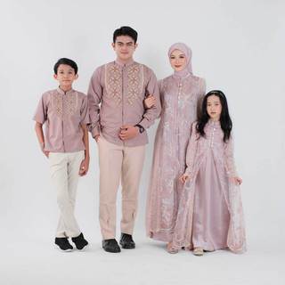 IZARABATIK - Family Set Zahira Dress Exclusive Raya Collection Gaun Tile Maxi Dress Kondangan Gamis Pesta Lamaran Tunangan