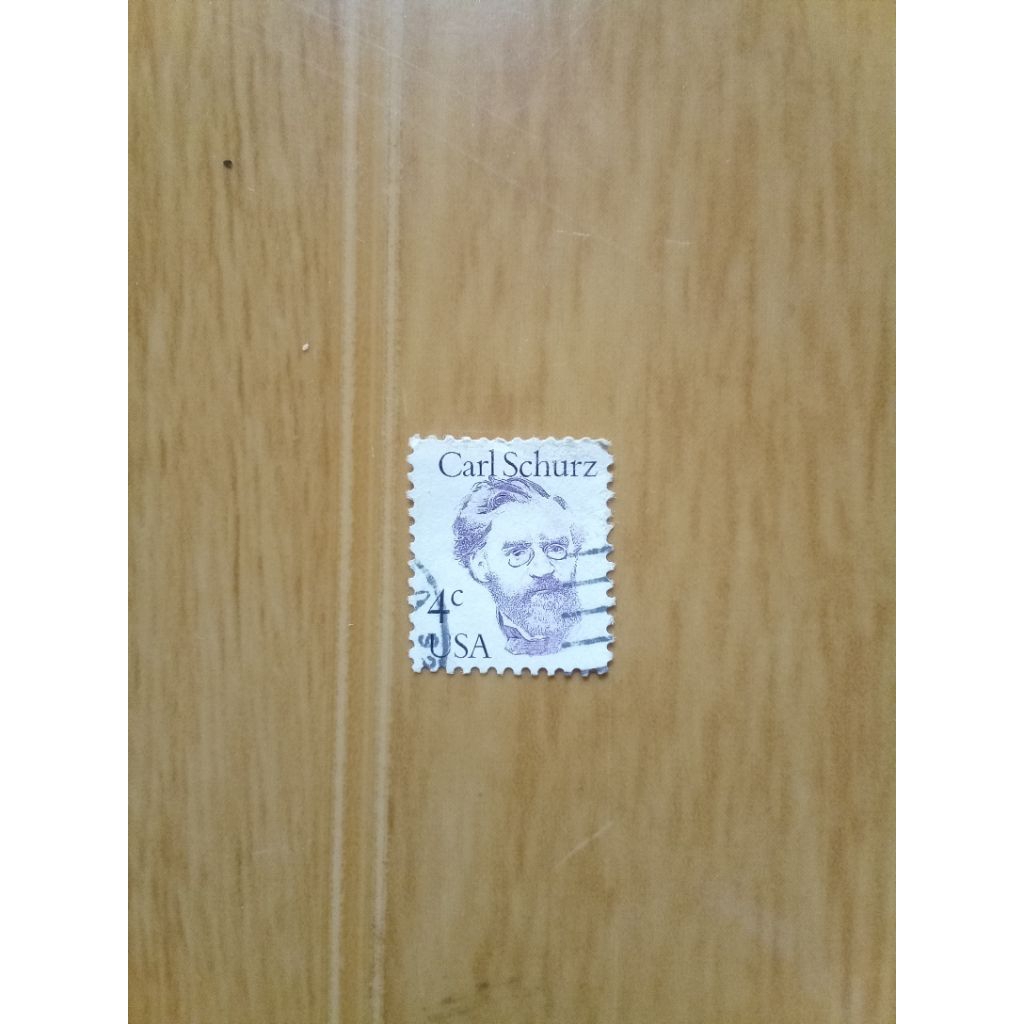 แสตมป์วินเทจ 4 cent usa carl schurz edition
