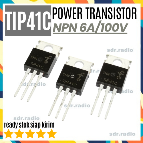 TIP41 TIP41C TO-220 6A/100V/65W NPN ทรานซิสเตอร์พลังงาน TIP 41 c 41c 41 RT ถึง 220