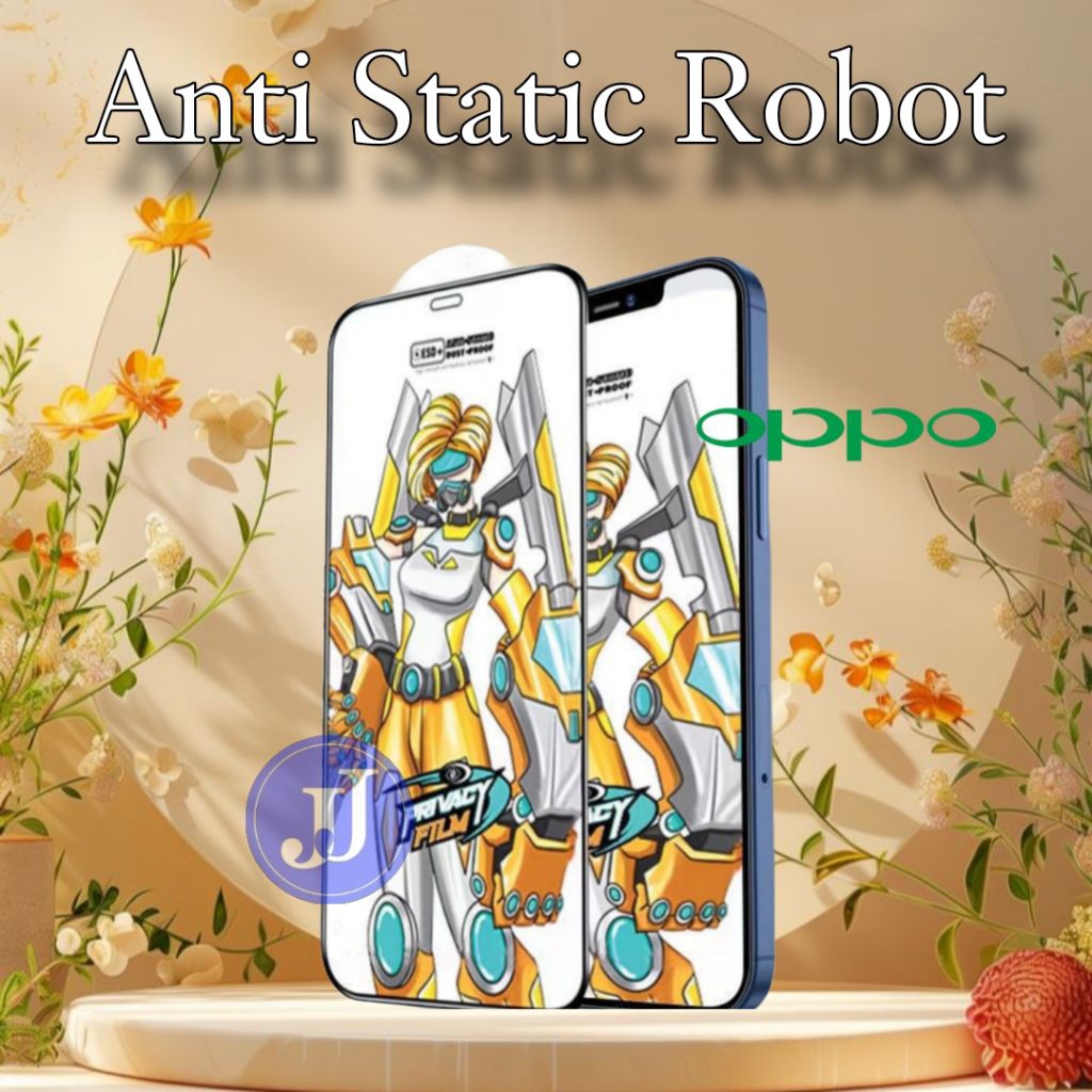 กระจกนิรภัย Anti Static หุ่นยนต์ OPPO A1K A11K A12 A15 A16 A16E A16K A17 A17K A31 A32 A52 A53 A33 A5