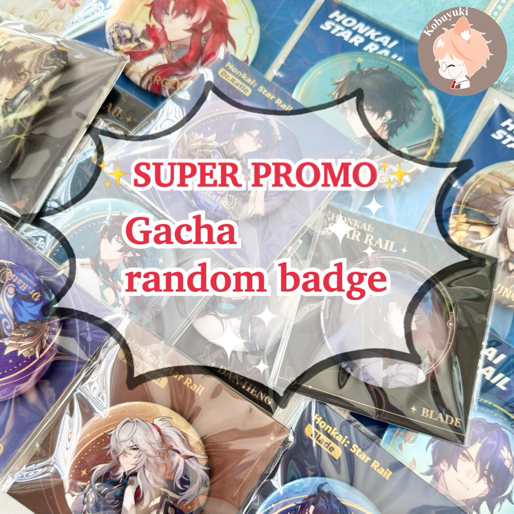 Gacha random badge pin HSR Honkaistarrail star rail genshin impact danheng jingyuan ratio blade neuv