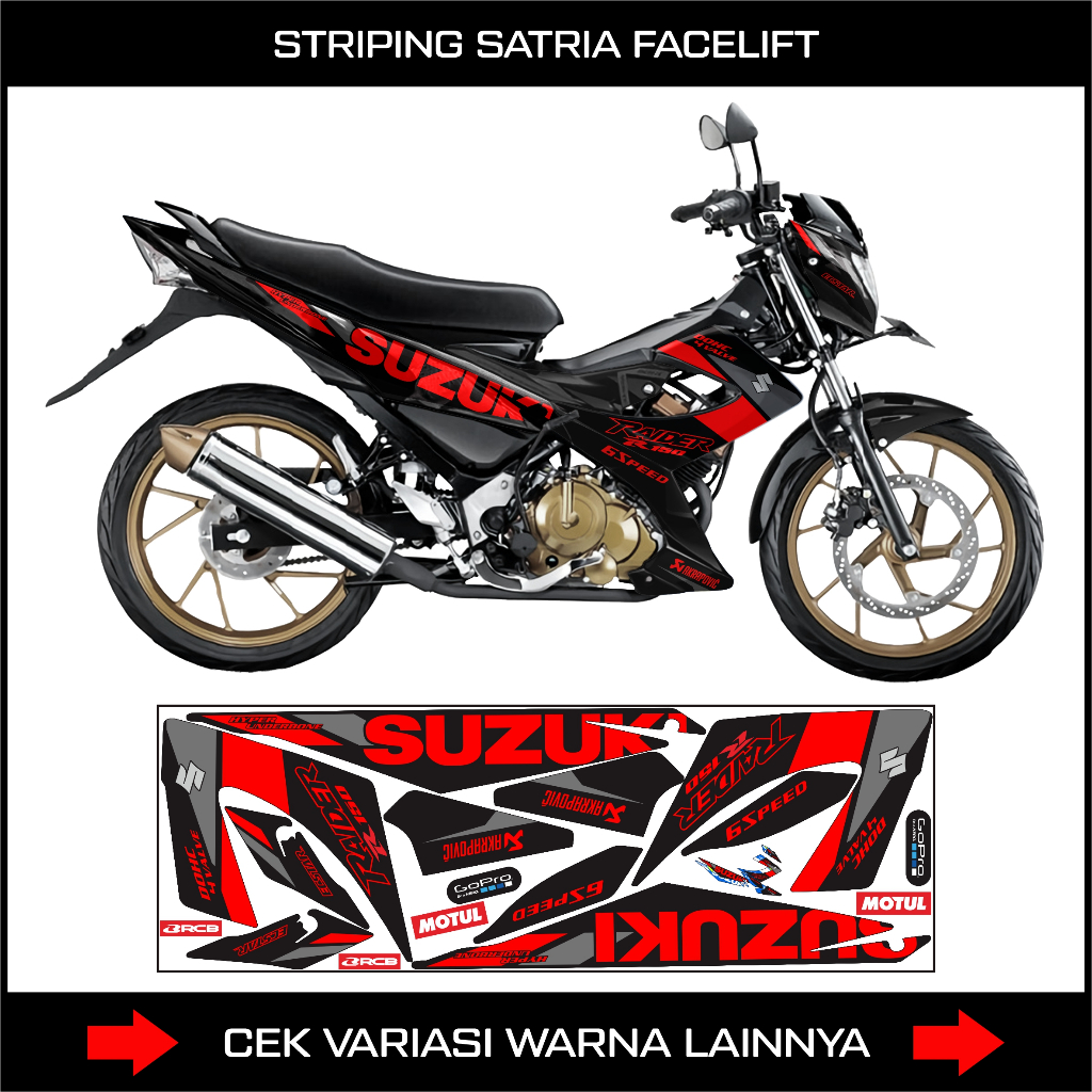SATRIA FU 150 FACELIFT STRIPING/DECAL สติ๊กเกอร์ SUZUKI SATRIA F150