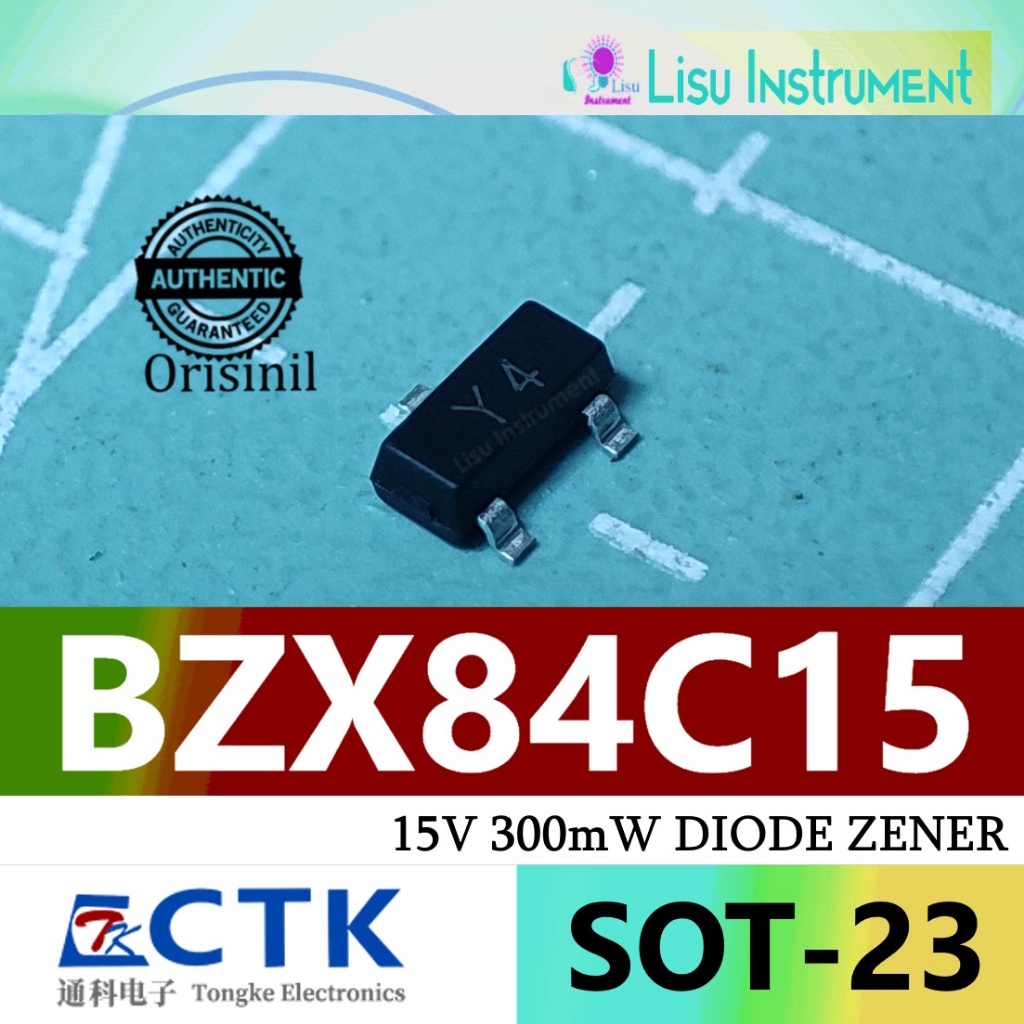 BZX84C15 15V 300mW 84C15 Y4 Surface Mount Zener ไดโอด Sot-23 CTK อิเล็กทรอนิกส์