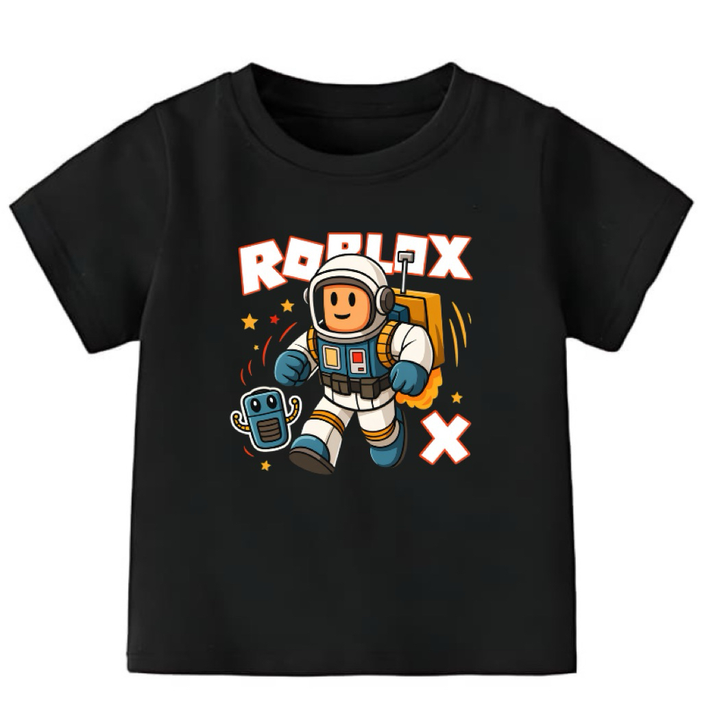 Roblox X Astronaut เสื้อยืดเด็ก unisex สําหรับเด็กอายุ 2-16 ปี