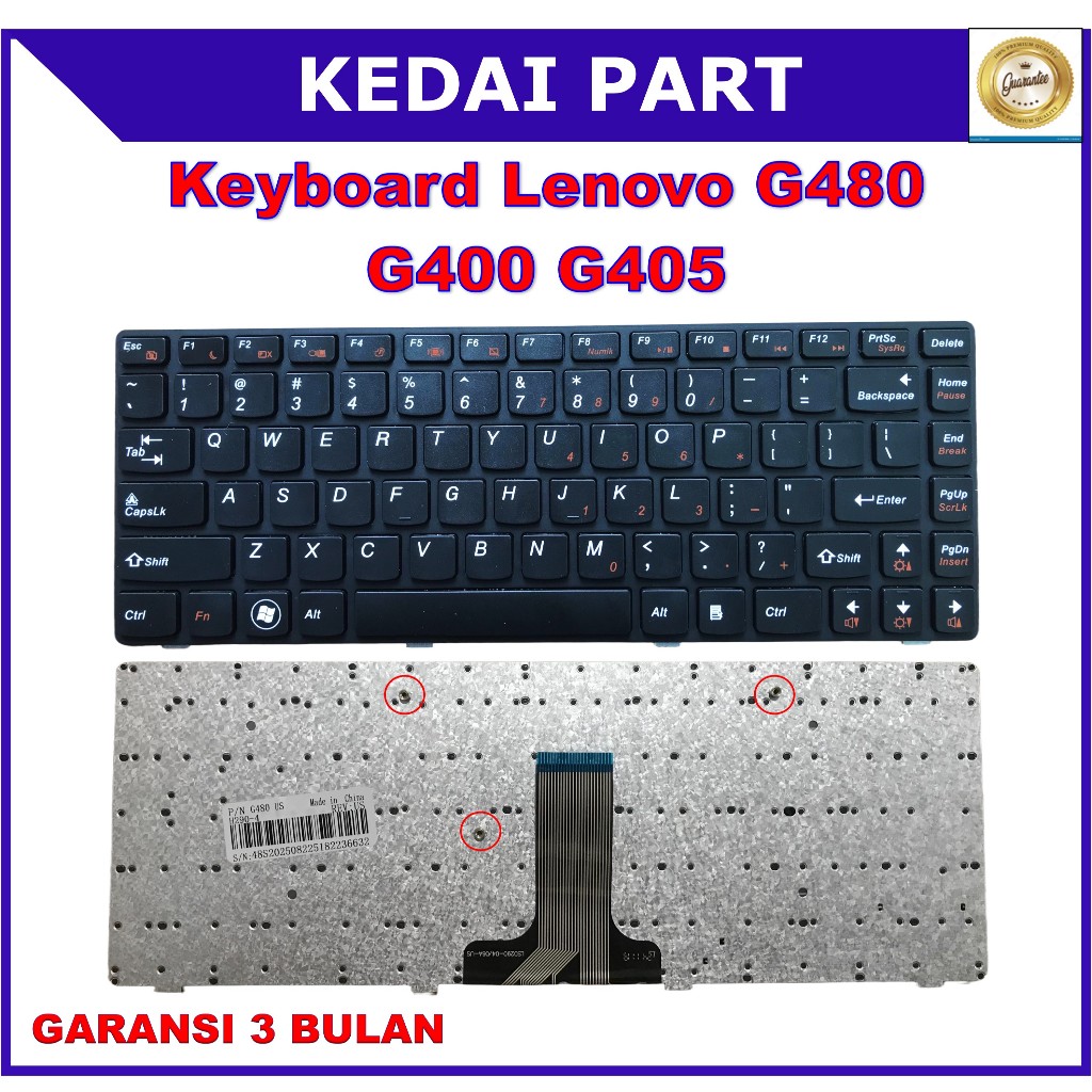 แป้นพิมพ์ LENOVO G400 G405 G480 B480