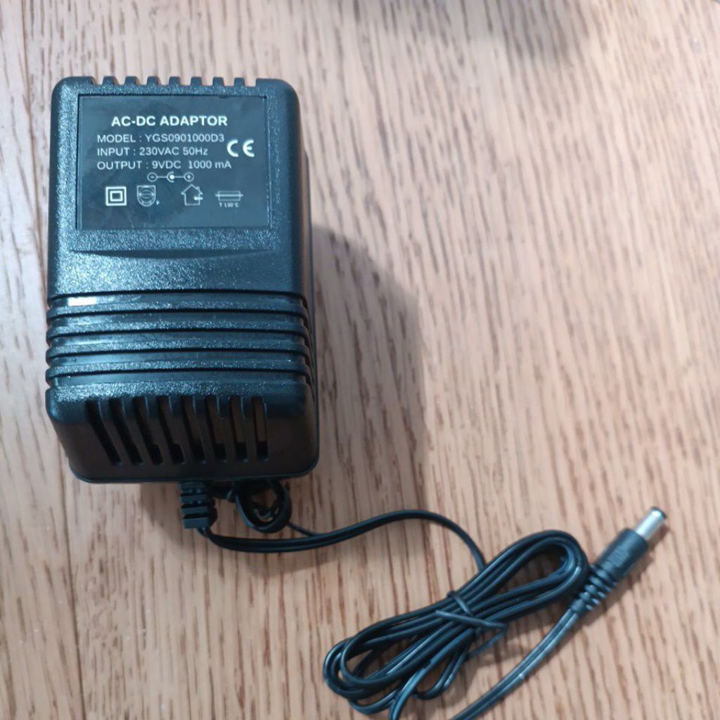 อะแดปเตอร์ AC DC 9V 1000mA YGS รุ่น Adapter0901000D3 230VAC 50Hz 9VDC 1000mA PS