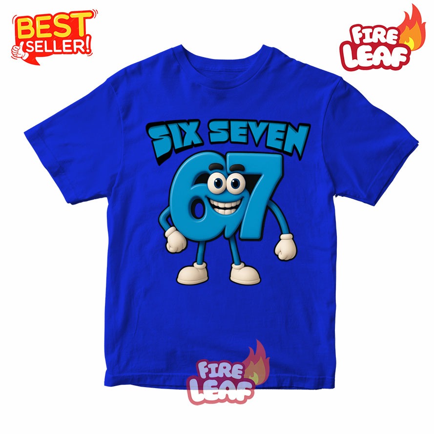 SIX SEVEN 67 STEALT AROT BRAIN ROBLOX KIDS เสื้อยืด TOP ฟรี NAME PREMIUM MATERIAL