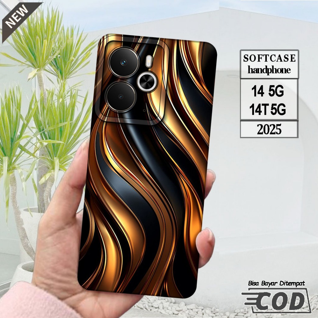 Silicone Realme 14 5G 2025 และ Case Realme 14T 5G 2025 _เคส ยืดหยุ่นสีดําใสยืดหยุ่น