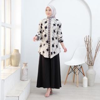 ATASAN WANITA MOTIF BAHAN RAYON PREMIUM BLOUSE WANITA LENGAN PANJANG