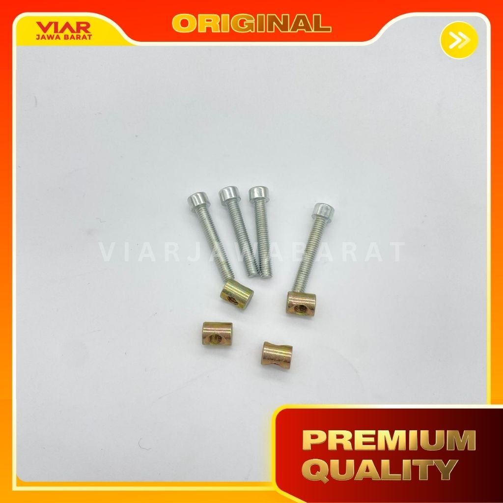 MESIN Mini Trail Triangle Bolts + Nuts - Mini GP 50cc 2T Pull Machine - 4pcs mocil94