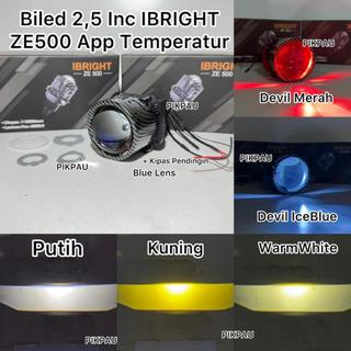IBRIGHT ZE500 - Lampu Utama Biled 2,5inc Blue Lens App Temperatur