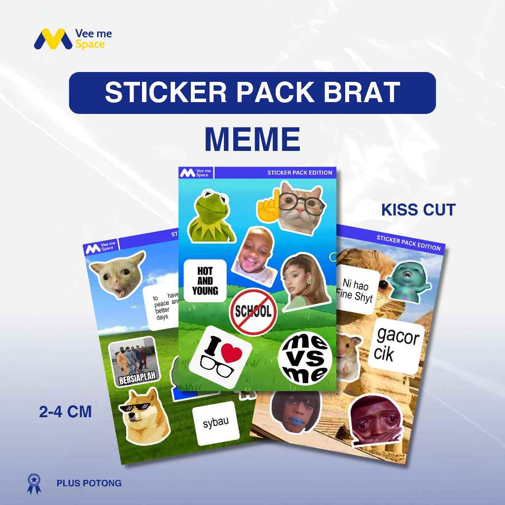 [ตัดฟรี] Meme Sticker Pack | สติ๊กเกอร์ Brat | สติ๊กเกอร์กันน้ํา Meme Brat | สติ๊กเกอร์ | สติ๊กเกอร์