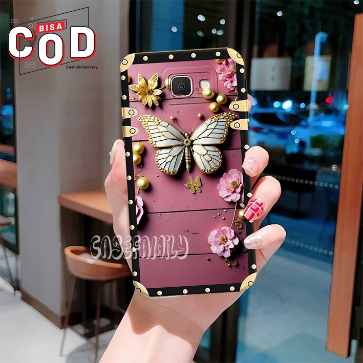 เคสแฟชั่น Samsung J7 J2 Prime / J7 Core J7 / J8 A6 Plus / J6 Plus / J4 / J4 Plus กรอบผีเสื้อ Motif C