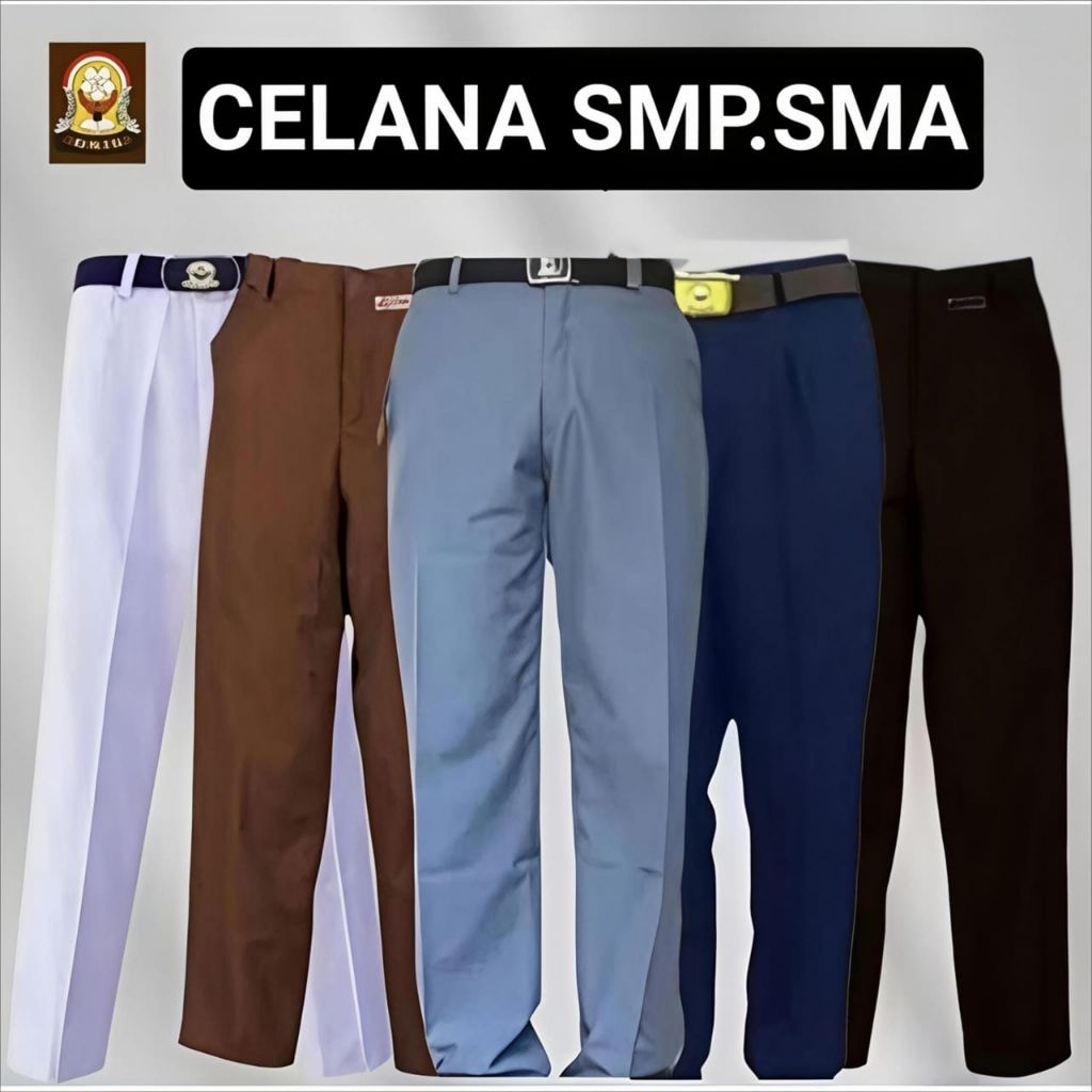 SCHOOL UNIFORM กางเกงขายาวสําหรับ JUNIOR HIGH SCHOOL, HIGH SCHOOL, MTS, GREY, BLACK, BLUE, BROWN