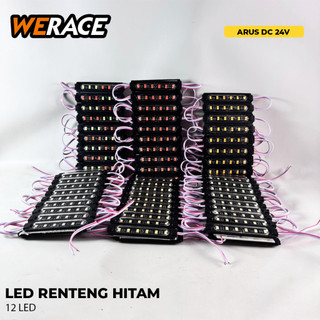 WERACE Lampu Renteng Body Hitam 12 LED COB Kolong Kedip Flash Blitz 24V Motor Mobil Truk