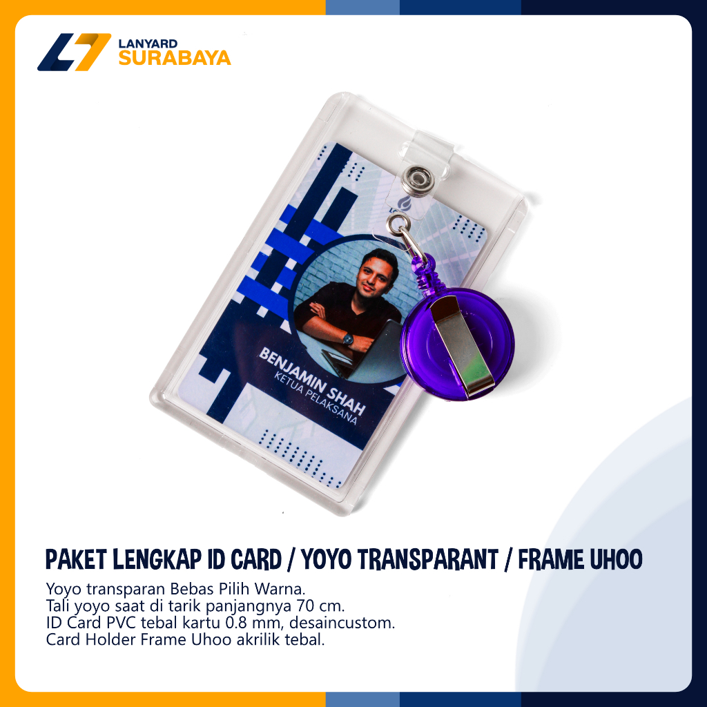 ONE SET COMPLETE PACKAGE OF ID CARD / TRANSPARENT YOYO / UHOO FRAME