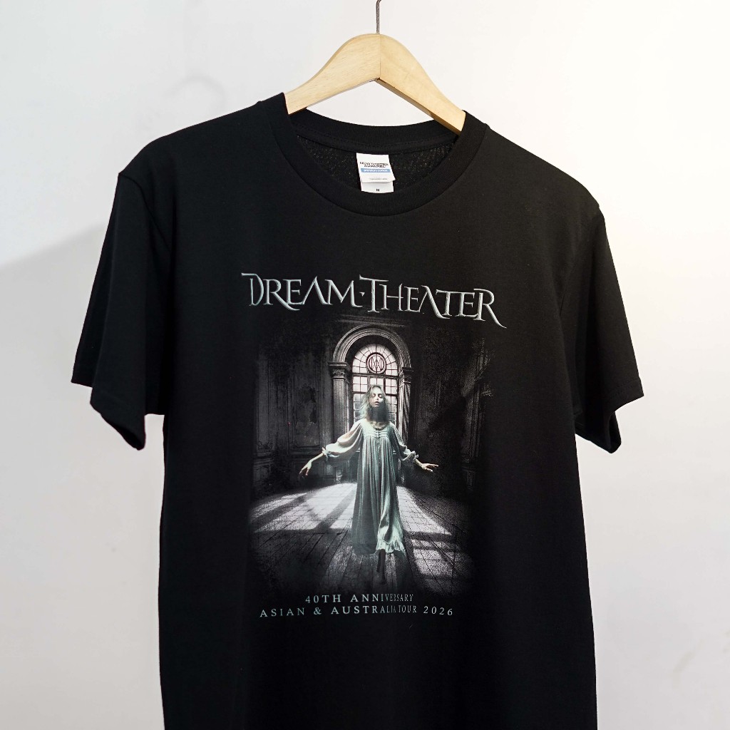 เสื้อยืดวง Dream Theater Tour 2026 Asia Australia Tour Black ไม่มีตะเข็บข้าง