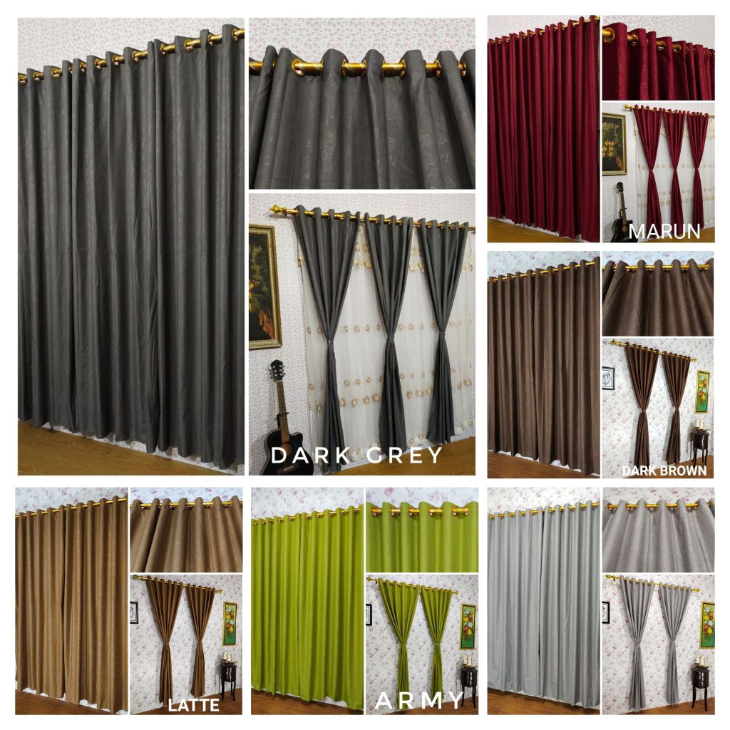 4 ชิ้น MINIMALIST AESTHETIC WINDOW AND DOOR CURTAIN PACKAGE SMOKING 10 RINGS WIDTH 110 HEIGHT 220