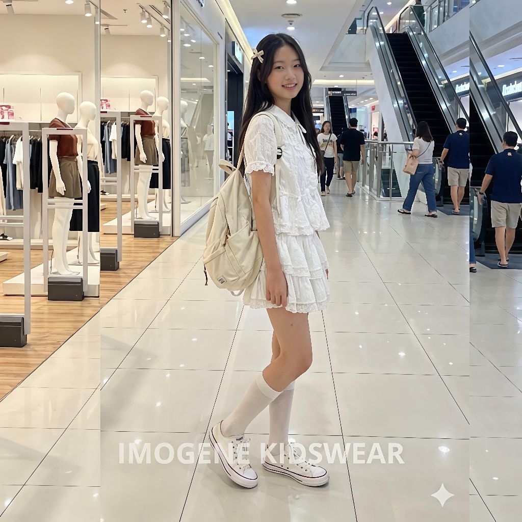 ER-495 IMPORTED GIRLS KATBOL SHORT SHIRT SET AGE 11-13 YEARS SHORT-SLEEVED KATBOLL BLOUSE TOP SET, L