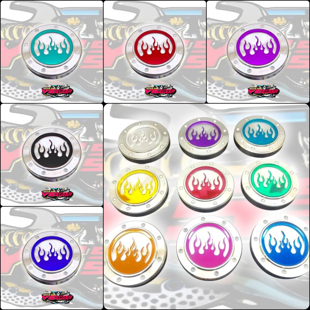 Honda, cb, gl, mp, Tiger fire motif ฝาถังทําจากอลูมิเนียม