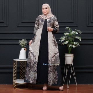 Gamis Batik Jetblack Motif Shasana Busui Jumbo LD100 LD110 LD120 LD130 Baju pesta Wanita Muslimah Terbar