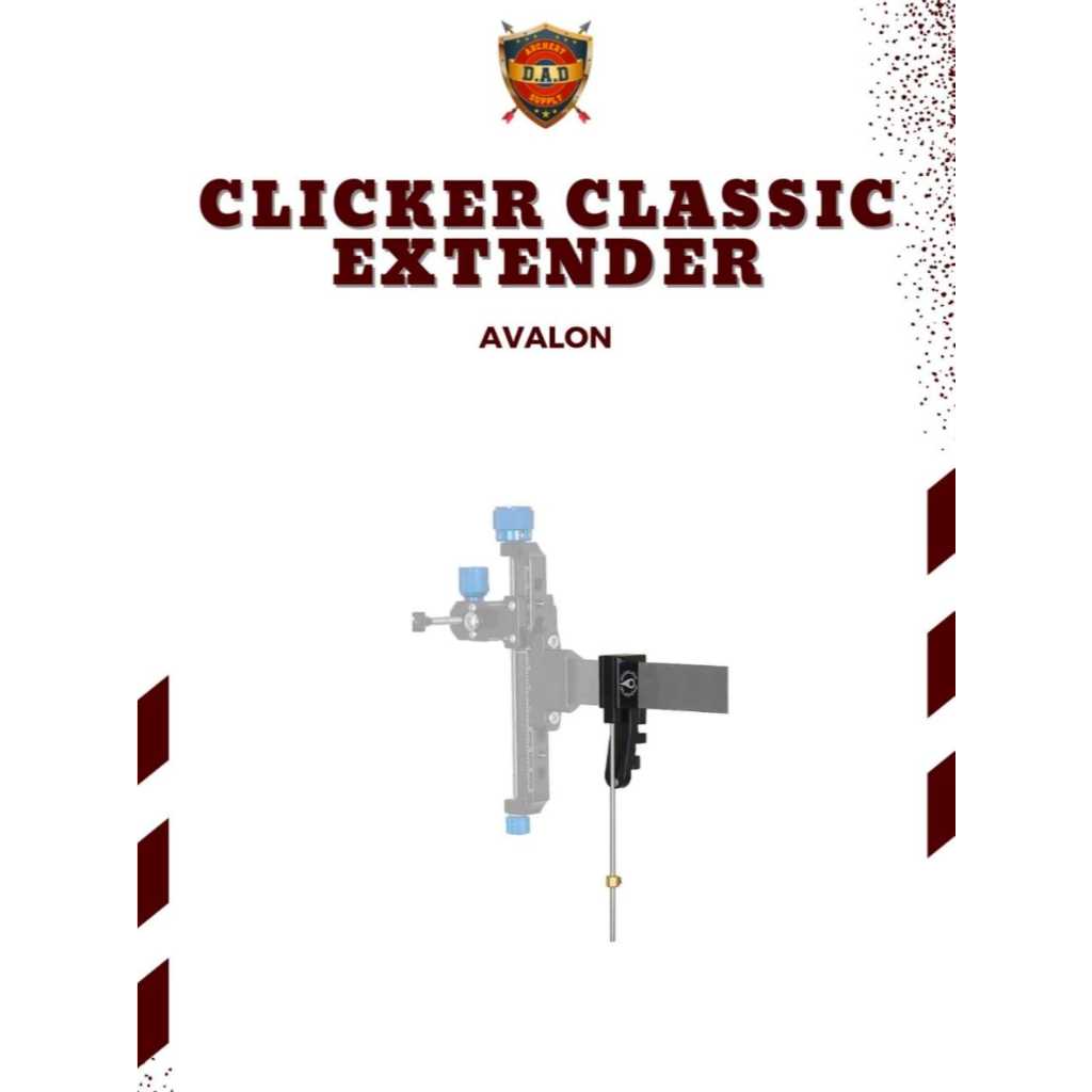 AVALON CLASSIC MAGNETIC CLICKER SIGHT EXTENDER ORIGINAL / MAGNETIC CLICKER RECURVE ARCHERY + BUBBLE 