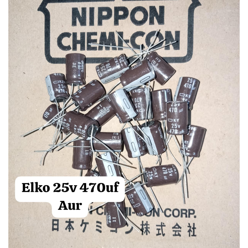30 ชิ้น Elko 25v 470uf Elco 470uf 25v Original Aur