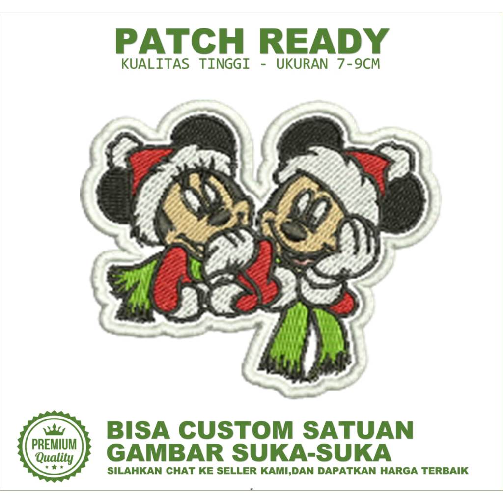 MIKEY MOUSE EMBROIDERY PATCH EMBLEM TESTIMONI-BC