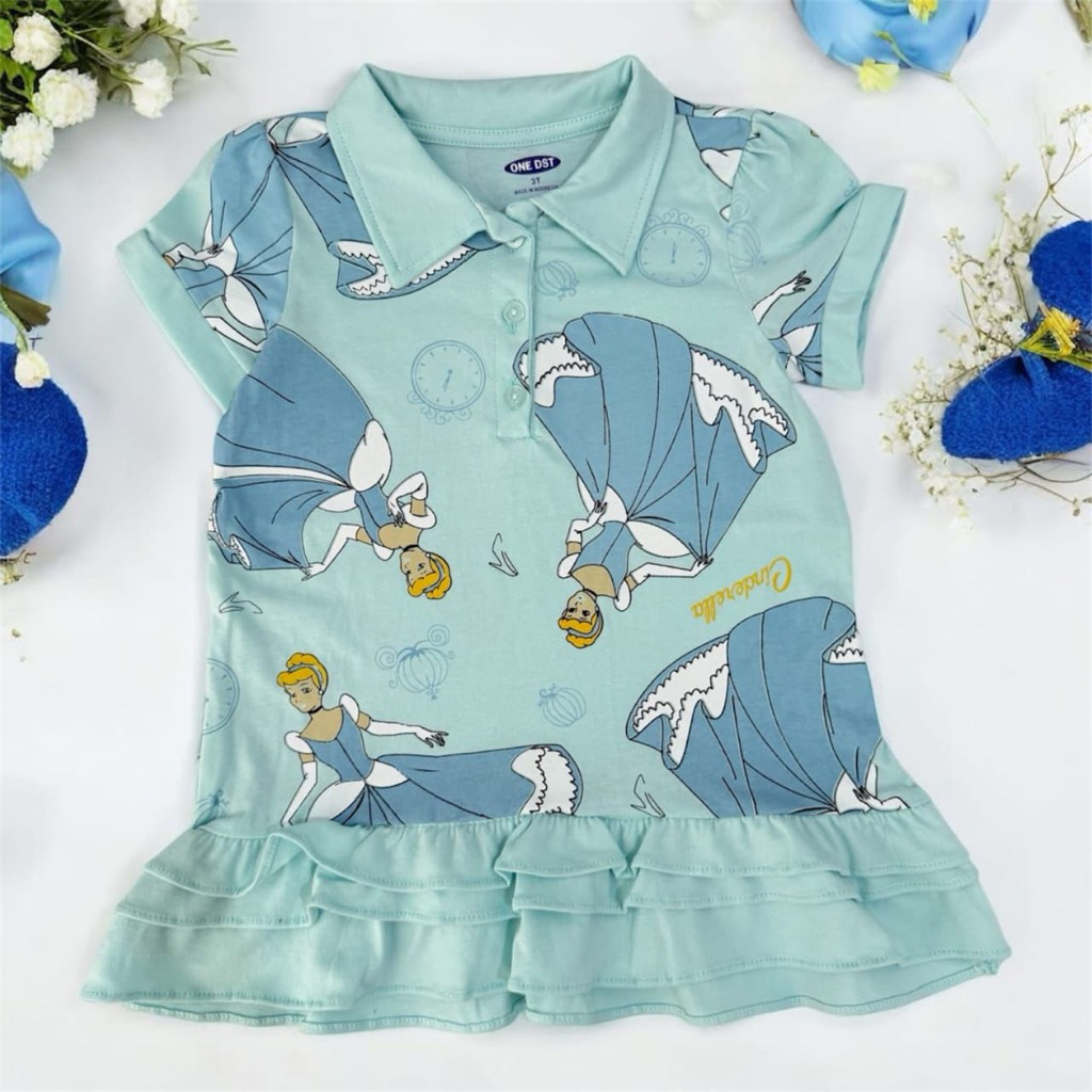 ชุดเดรสเด็กน่ารักคอปก umpak one3 Dst *