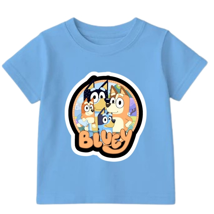 Bluey Bingo Family เสื้อยืดเด็ก Unisex - เสื้อ Bluey สําหรับเด็กชายและเด็กหญิง 2-10 ปี - Bluey และ B